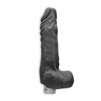 REALISTIC VIBRATING DILDO 9" WITH BALLS REALROCK BLACK