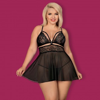 BABYDOLL E TANGA 838-BAB OBSESSIVE PRETO