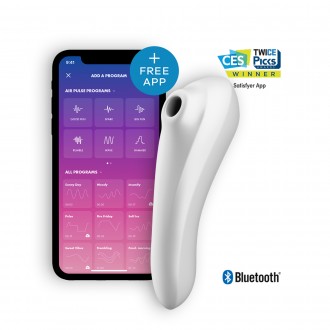 SATISFYER DUAL PLEASURE WITH APP WHITE