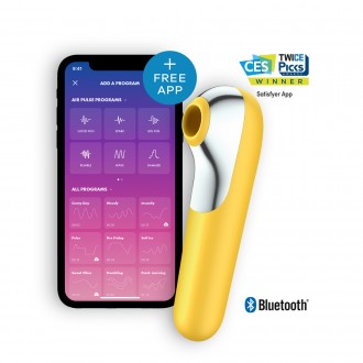 SATISFYER DUAL LOVE WITH APP YELLOW
