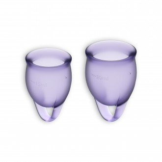 CONJUNTO DE 2 COPAS MENSTRUALES FEEL CONFIDENT SATISFYER LILA