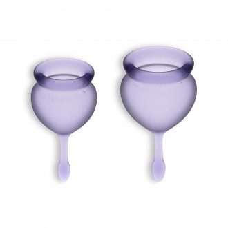 CONJUNTO DE 2 COPAS MENSTRUALES FEEL GOOD SATISFYER LILA