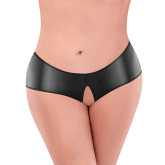 LIQUID ONYX SPLIT BACK BOY SHORT - BLACK