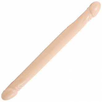 SMOOTH DOUBLE HEADER - DILDO WITH DOUBLE ENDS - 18 / 45 CM