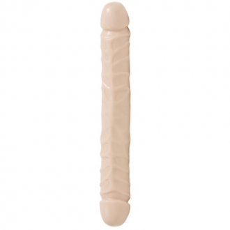 JR. VEINED DOUBLE HEADER - DILDO WITH DOUBLE ENDS - 12 / 30 CM