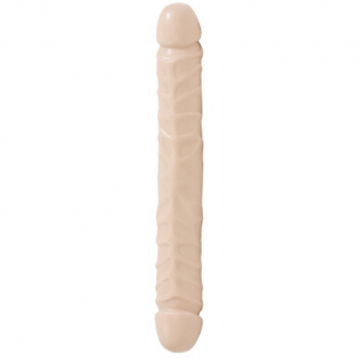 JR. VEINED DOUBLE HEADER - DILDO WITH DOUBLE ENDS - 12 / 30 CM
