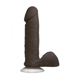 REALISTIC COCK WITH BALLS - REMOVABLE VAC-U-LOCK SUCTION CUP - ULTRASKYN - 6 / 16 CM - CHOCOLATE