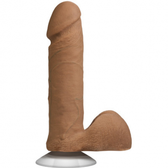 REALISTIC COCK WITH BALLS - REMOVABLE VAC-U-LOCK SUCTION CUP - ULTRASKYN - 6 / 16 CM - CARAMEL