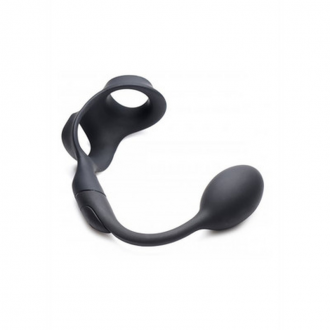 COCK AND BALL RING + PLUG WITH 10 SPEEDS