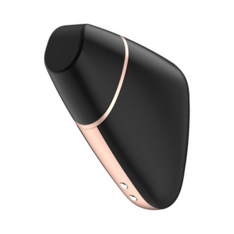 LOVE TRIANGLE - AIR PULSE STIMULATOR AND VIBRATION - BLACK