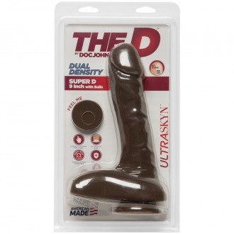 SUPER D - REALISTIC ULTRASKYN DILDO WITH BALLS - 9 / 22 CM