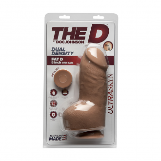 FAT D - REALISTIC ULTRASKYN DILDO WITH BALLS - 8 / 20 CM