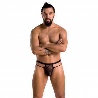 029 THONG COLLIN BLACK L/XL - PASSION