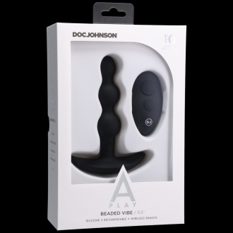 BEADED VIBE - SILICONE ANAL PLUG WITH REMOTE CONTROL