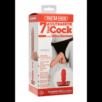 ULTRASKYN HARNESS AND DILDO - 7 / 18 CM