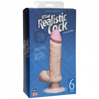 VIBRATING DILDO WITH BALLS - 6 / 15 CM