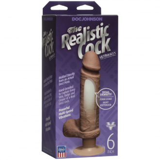 VIBRATING ULTRASKYN DILDO - 6 / 15 CM