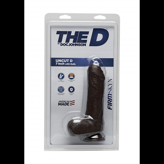 UNCUT D - REALISTIC FIRMSKYN DILDO WITH BALLS - 7 / 18 CM