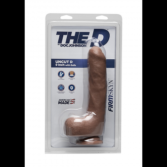 UNCUT D - REALISTIC FIRMSKYN DILDO WITH BALLS - 9 / 22 CM