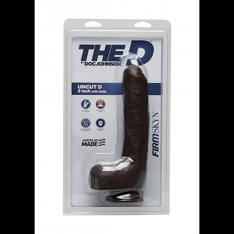 UNCUT D - REALISTIC FIRMSKYN DILDO WITH BALLS - 9 / 22 CM
