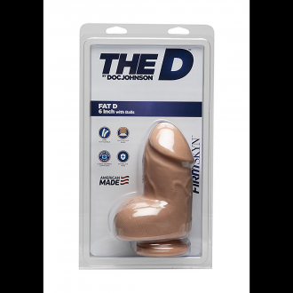 FAT D - REALISTIC FIRMSKYN DILDO WITH BALLS - 6 / 15 CM