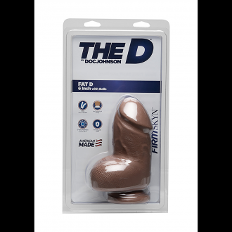 FAT D - REALISTIC FIRMSKYN DILDO WITH BALLS - 6 / 15 CM