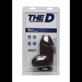 FAT D - REALISTIC FIRMSKYN DILDO WITH BALLS - 6 / 15 CM