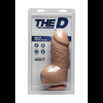 FAT D - REALISTIC FIRMSKYN DILDO WITH BALLS - 8 / 20 CM