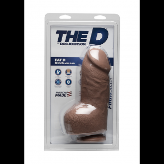 FAT D - REALISTIC FIRMSKYN DILDO WITH BALLS - 8 / 20 CM