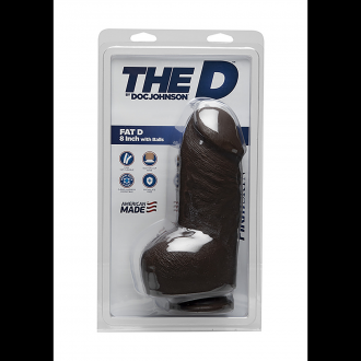 FAT D - REALISTIC FIRMSKYN DILDO WITH BALLS - 8 / 20 CM