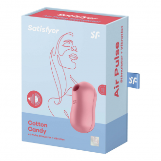 COTTON CANDY - DOUBLE AIR PULSE VIBRATOR - LIGHT RED