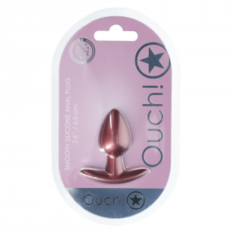 SMOOTH SILICONE ANAL PLUG - SMALL - 2.6 / 6,5 CM - ROSE GOLD