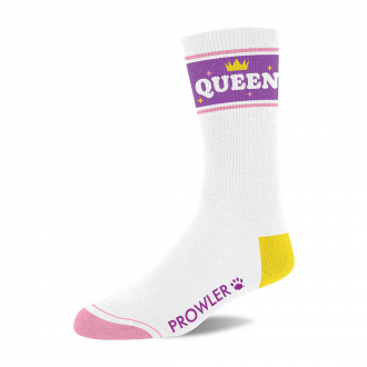 QUEEN SOCKS - WHITE/PURPLE