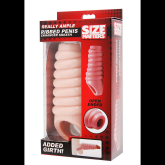REALLY SPACIOUS RIBBED PENIS ENLARGEMENT SLEEVE